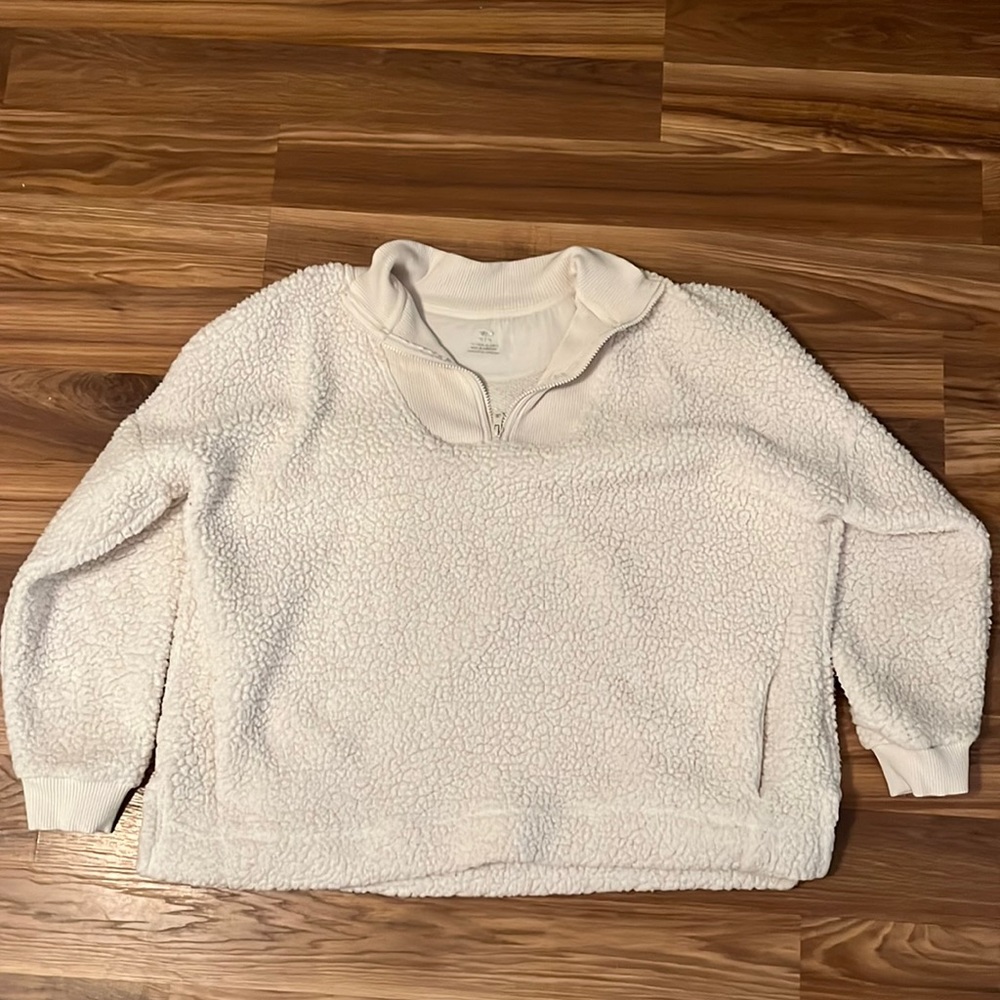 Aerie Faux Sherpa Quarter Zip